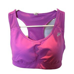 Fila Sports Bra Large light padding Fuchsia racer back